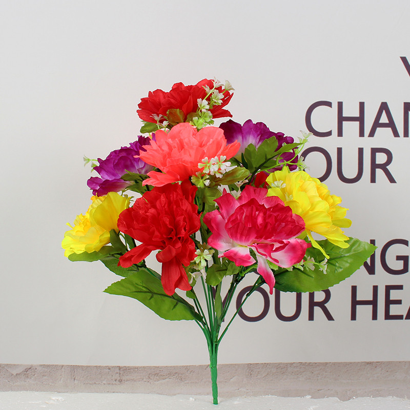 Simulation bouquet flower sports will use fake dancers to use flower simulation simulation simulation hand rocking flower plastic silk cloth