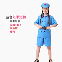 Синие шорты, ремень, шапка, короткий рукав