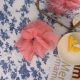 bm heo vòng ruột già rắn màu organza lưới màu đỏ vòng tóc retro phụ kiện tóc đầu dây mỡ ruột cao su trắng kiểu Pháp - Phụ kiện tóc
