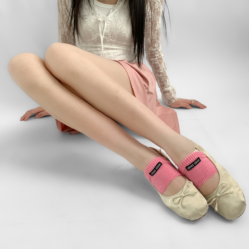 Nighttime Classroom Arch Socks for Women ins Trendy Colorful Knitted Sock Covers, Same Style as the Show, Embroidered Fabric Standard Slippers