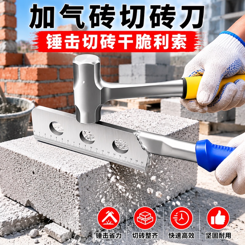 Gas-Filled Brick Splitting Knife, New Model Brick Knife, Hammer-Type Brick Cutter, Sharp, Fast, Efficient, Sturdy, Durable Repair Tool Gas-Filled Brick Splitting Knife, New Model Brick Knife, Hammer-Type Brick Cutter, Sharp, Fast, Efficient, Sturdy, Durable Repair Tool