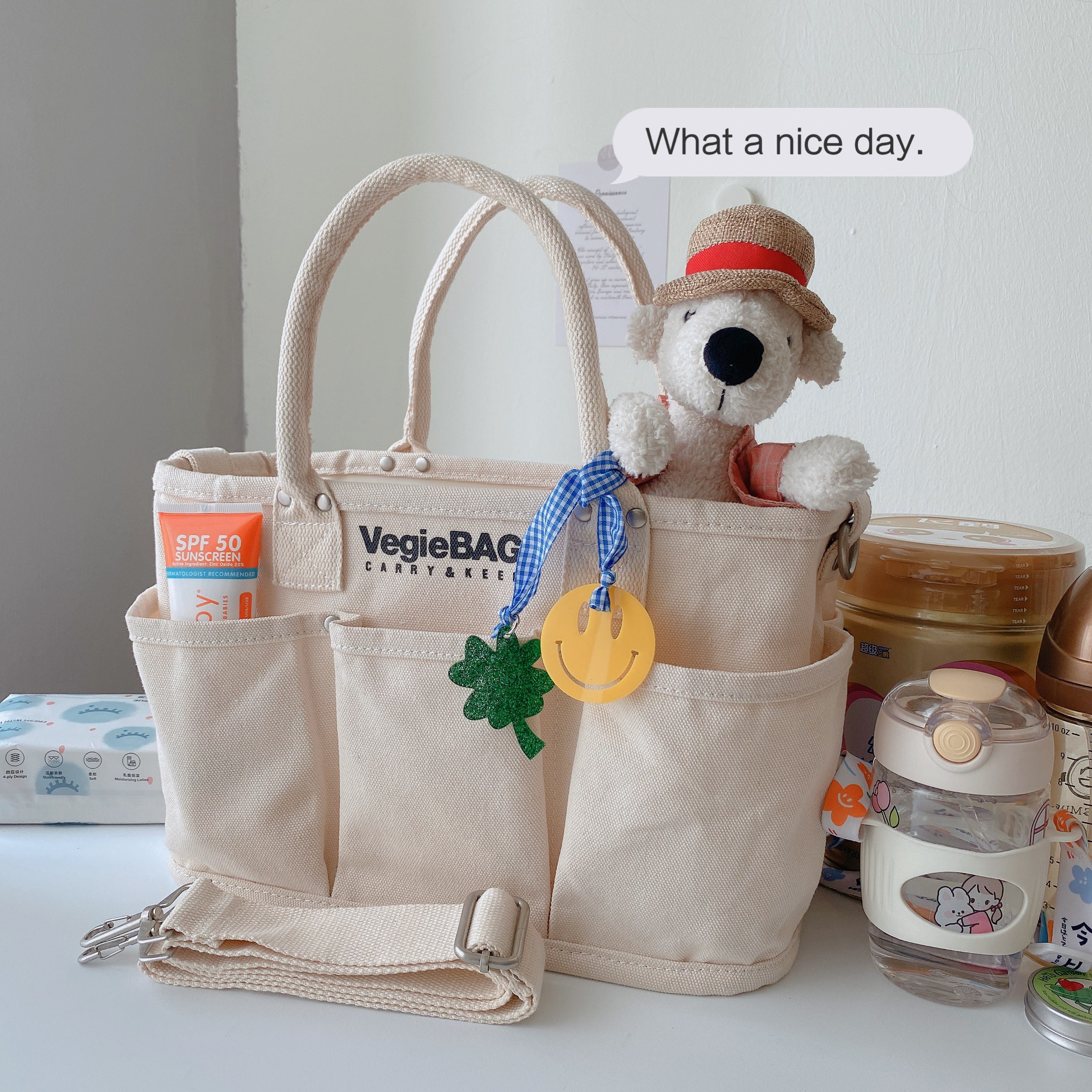 New Japanese mommy fashion light vegiebag large capacity mother and baby carry out single shoulder inclined satchel bag