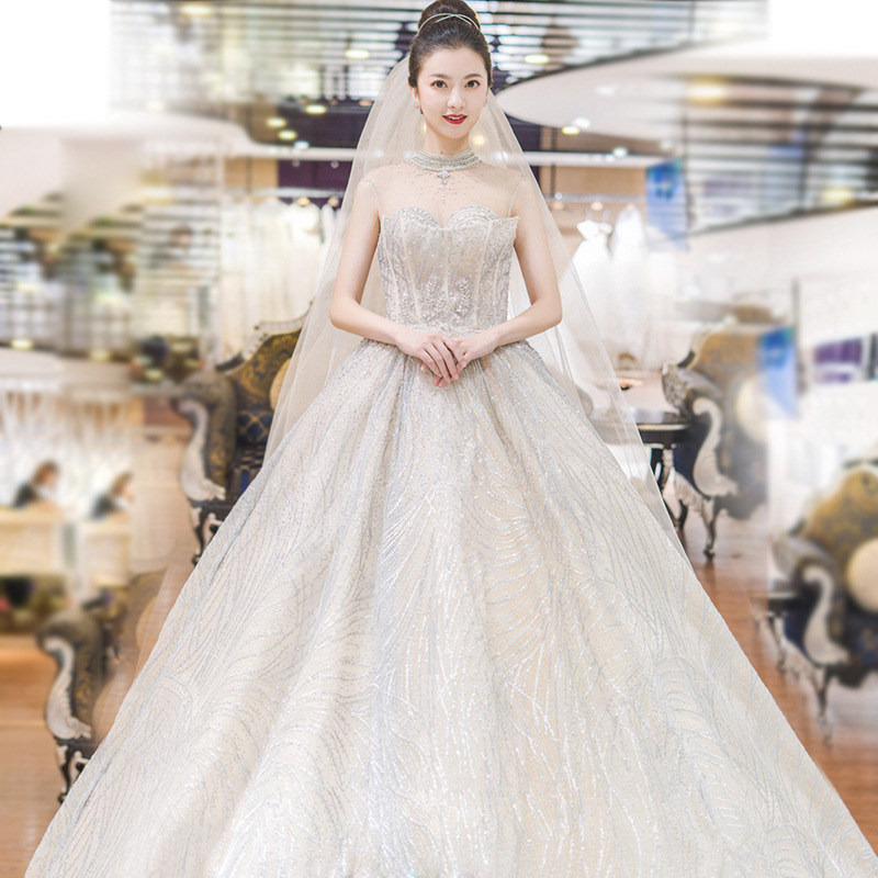  6XL+Starry sky luxury and heavy industry French marriage 20 days before or more or more (need skirts. Murlite. Headwear also contact customer service to take a deposit)   + $45.10 