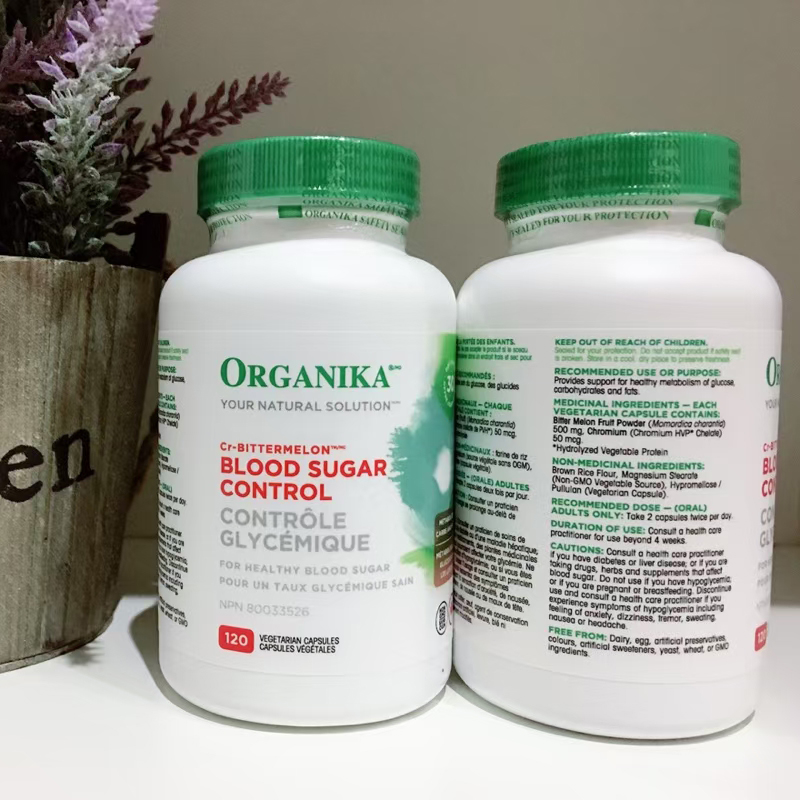 Spot Canadian Organika Bitter Melon Capsule Blood Glue Plant Insulin Chromium Diabetes 120