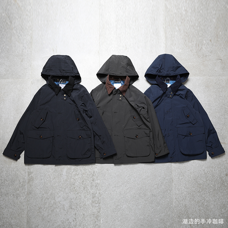 In-Stock Mountain-Style Trendy Lapel Hat Hunting Jacket for Men and Women, Couple Style, Waterproof Outdoor Coat, Detachable Hood