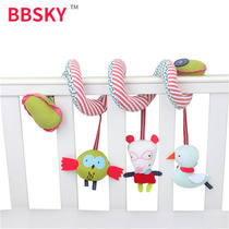 Foreign Trade Outlet Cartoon Small Animal Cat Head Eagle Bird Dog Bed Around Bed Bell Baby Lathe hanging plush toy 