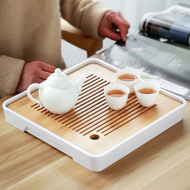 Bamboo small tea tray tea table simple mini tea tray household small tea tray small tea tray small tea table water storage tea tray