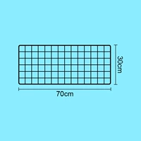 Флуоресцентная зеленая черная сетка 70x30 см.