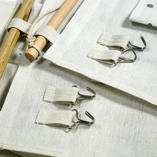 Рождественские украшения хранилище в карманной двери за холстом -мусором Студент Студент Стол Стол Стол Поселкивающей сумки с крючком с крючком