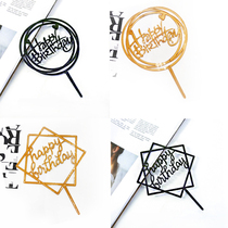 Plastic Imitation Acrylic Plugin 10 Fitted Square Round English Raw Fast Birthday Cake Decoration Mesh Red Inserts