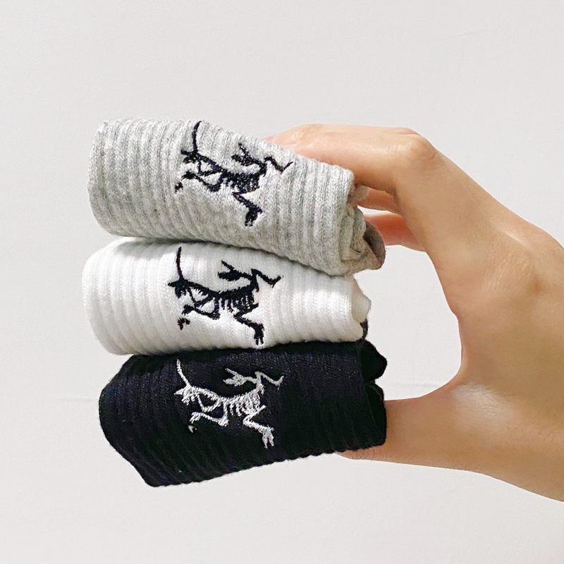 American Genuine Pure Cotton Mid-Calf Socks for Men, Autumn and Winter Thickened Sports Breathable Anti-Odor Socks, Mid-Length Socks for Men and Women