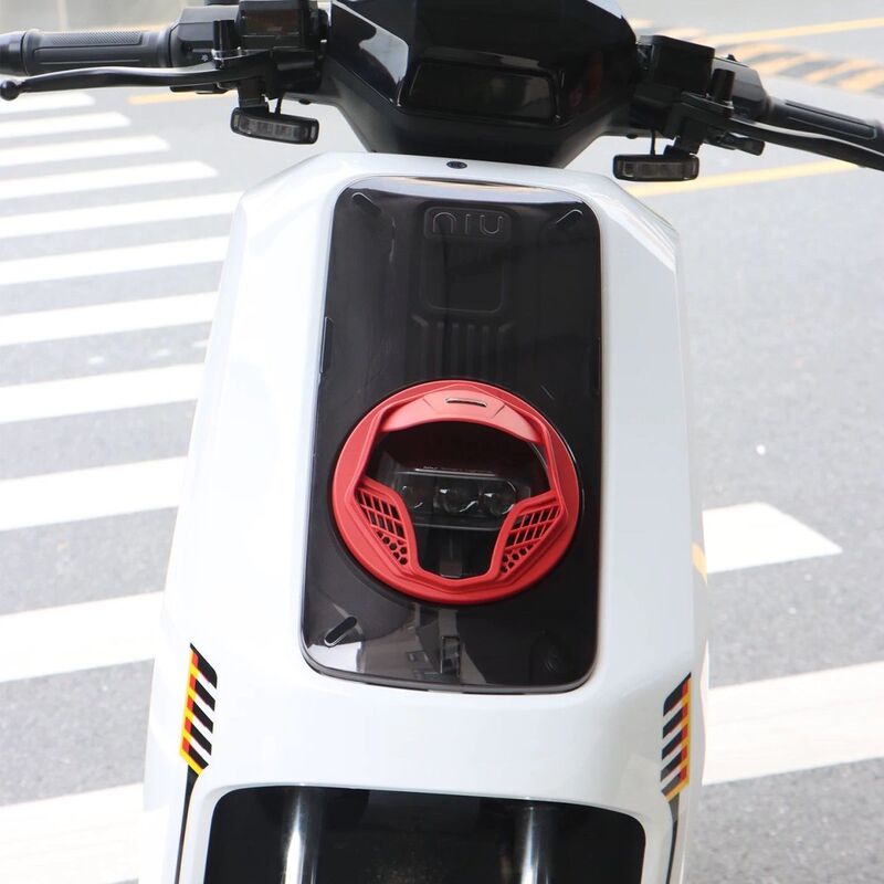 Suitable for Niu Nxt Headlight Cover, Nx Nxl Original Black Warrior Mask Headlight Shell, Decorative Light Cover Modification