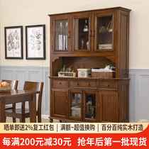 American Dining Side Cabinet Solid Wood Living Room Kitchen Making Old Side Cabinet White Waxy Wood Dining Side Cabinet Lockers Restaurant Wine Cabinet