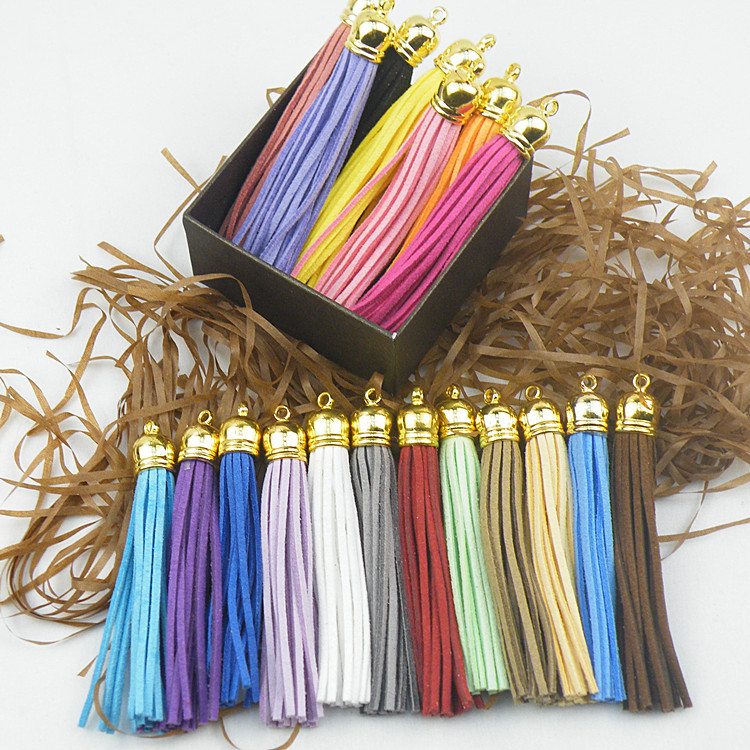 Leather Tassel DIY Korean Velvet 8.5cm Tassel Mobile Phone Pendant Wallet Backpack Handbag DIY Jewelry Accessories