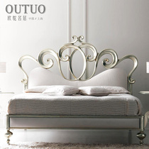 French light luxury bed court bed princess bed net red bed simple European style solid wood bed high end American bed small beauty style