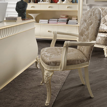 French study office chair solid wood carving chair European computer chair desk and chair plastic surgery hospital consultation room special chair