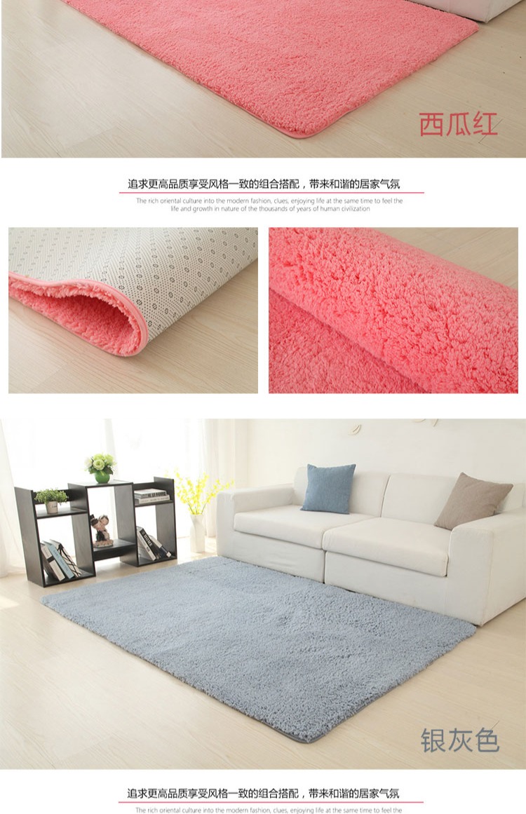 Tóc dài đáng yêu dày thảm phòng ngủ cloakroom cô gái tim phòng khách lát bàn cà phê bên cạnh giường chăn mền khâu có thể được tùy chỉnh - Thảm tấm thảm lót sàn