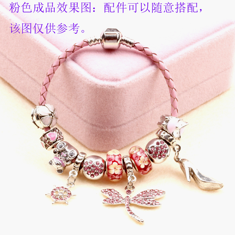 DIY Trang sức Phụ kiện Vòng đeo tay Da Vòng đeo tay Dây da Nhập khẩu Vòng đeo tay bằng da 3MM Kích thước nhỏ - Vòng đeo tay Clasp vòng đeo tay nam