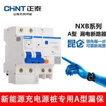 Chint A type 2P40A charging pile leakage protector PZ30 surface-mounted new energy set empty box