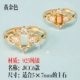 Nhẫn bạc sterling sterling nhẫn trống baguette tinh thể jadeite không được thiết lập với người giữ nhẫn bạc đeo nhẫn ngón trỏ