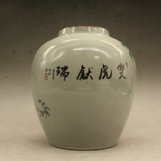 Горшок 迎年特矍骞庑髯线? 磐婀怕古瓷器做旧摆际肇