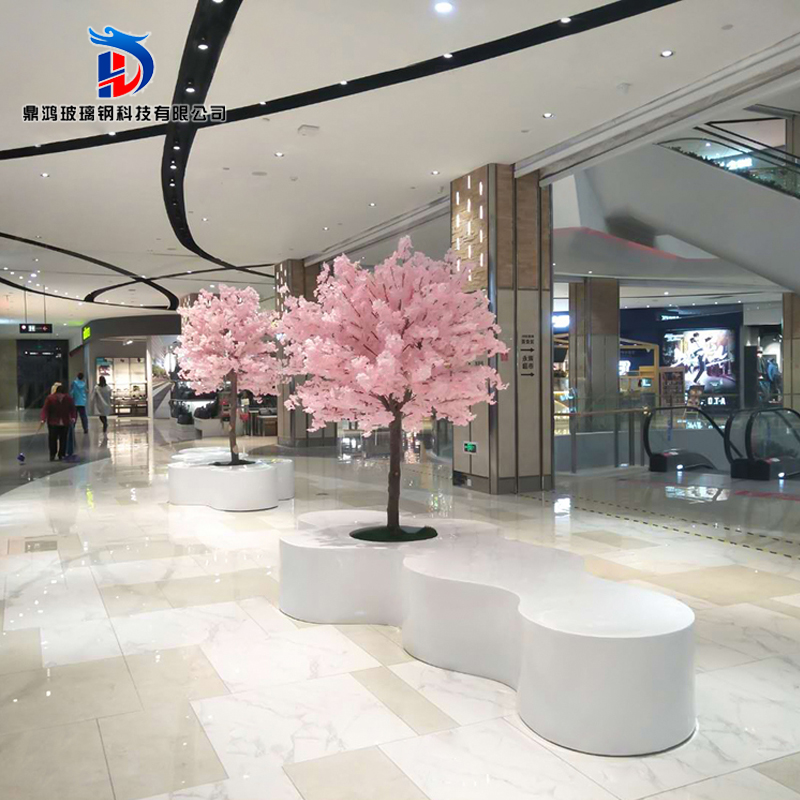 FRP beauty simulation plant landscape combination leisure seat square district mall waiting bench