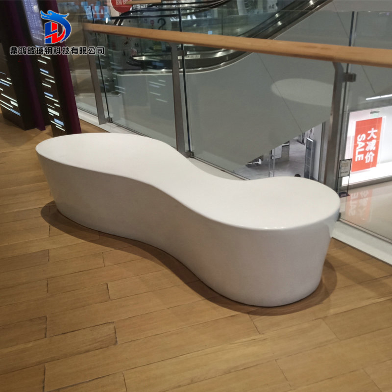 Glass fiber leisure seat creative painted striped special-shaped stool outdoor shopping mall beautiful Chen ornaments rest stool waiting chair