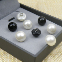 Pearl button white black button shirt cardigan fashion round children's sweater coat mushroom small button
