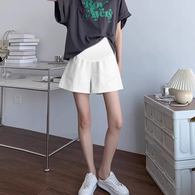 Langsha Small Casual Cotton and Linen Summer Wear Shorts for Pregnant Women — 5