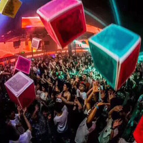 Violent cardboard bar interactive atmosphere props violence Board color paper fluorescent flame retardant vent board shredded paper Rubiks cube