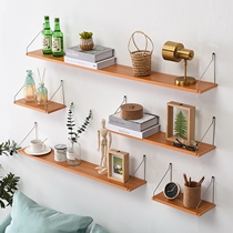 Punch-free wall shelve bedroom Decorative Hanging Wall Living-room TV Wall Wall-mounted Bookshelf Wall Lined