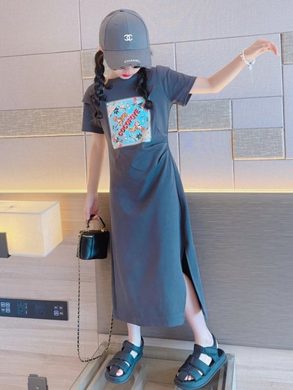 新中式女童连衣裙夏装2025新款儿童复古国风气质高级感亲子旗袍裙