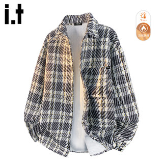 Stylish striped plaid long sleeve shirt