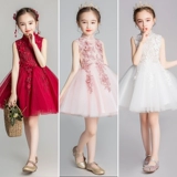 Красный наряд маленькой принцессы, платье, лонгслив, пианино, зимний наряд для музыкальных выступлений, подарок на день рождения