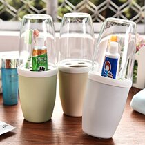 Creative couple mouthwash Cup washing cough table toothbrush cup student bedroom plastic brush Cup travel portable high value