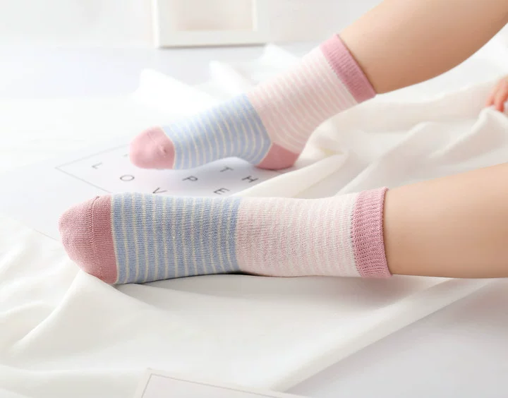 Tất cotton mùa thu và mùa đông, vớ trẻ em, bé gái nhỏ, vớ thông thường, 2-12 tuổi