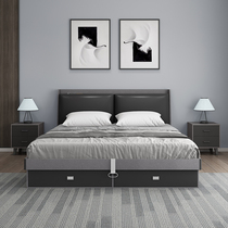 Bed modern minimalist pneumatic high box chu wu chuang 1 5 m Nordic small-sized master bedroom bed 1 8 meters double storage bed