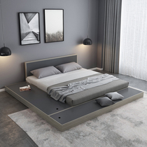 Nordic Japanese style tatami bed Master Bedroom 1 8 m plate assembly double bed floor standing 1 5m childrens low bed