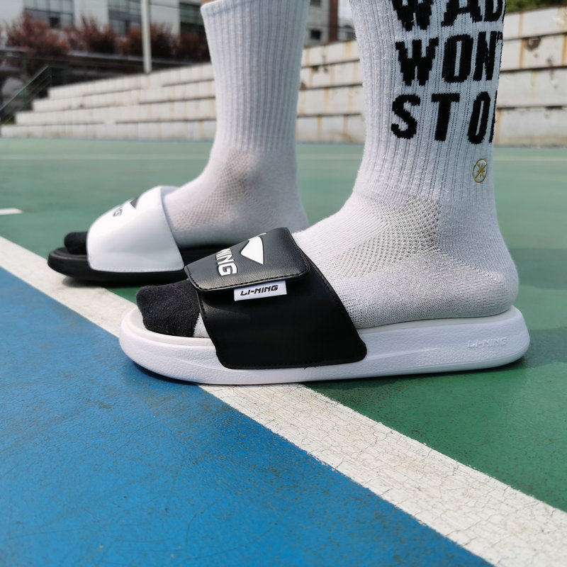 Li Ning slippers men and women couples summer new sandals and slippers beach sandals light and breathable AGAR009