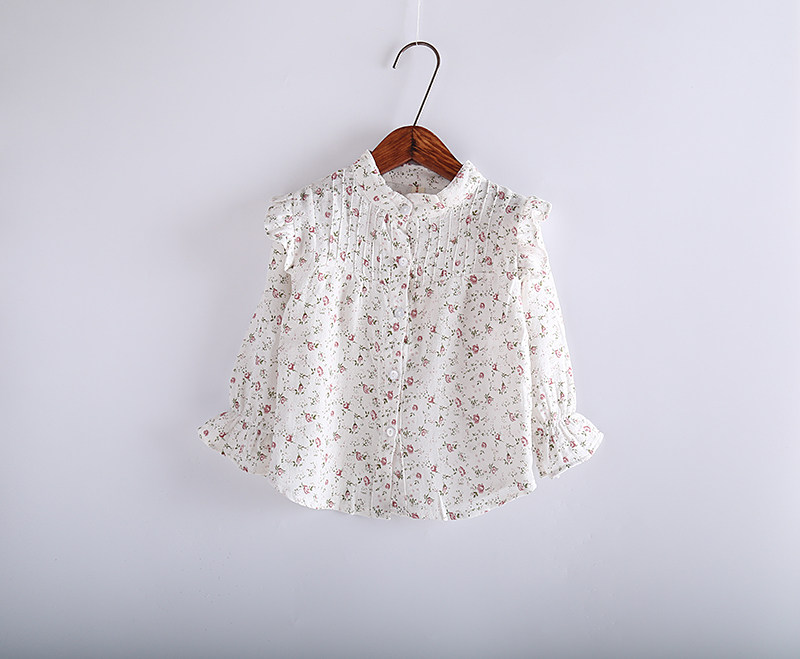 Chemise fille à manche longue en coton - Ref 2087036 Image 12