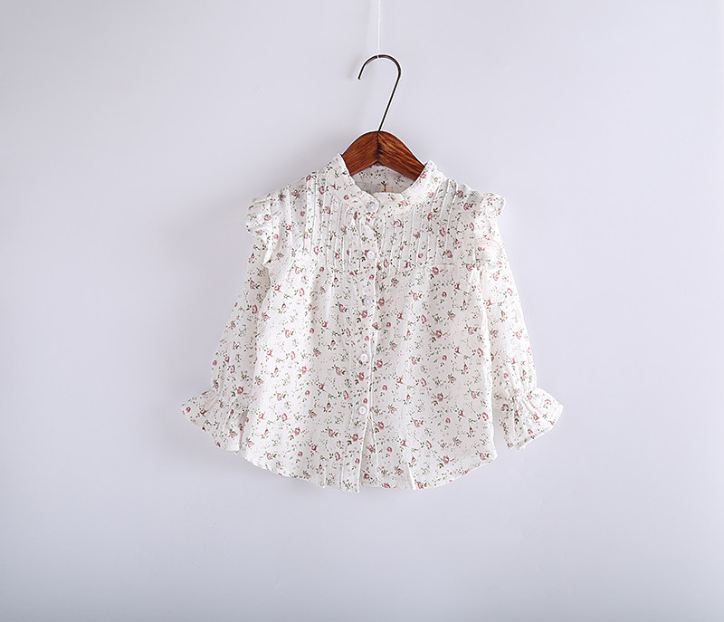 Chemise fille à manche longue en coton - Ref 2087036 Image 14