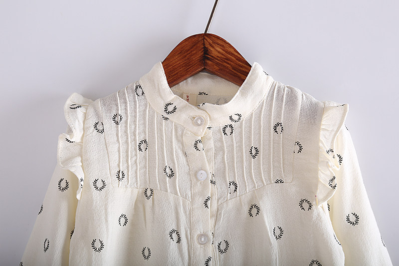 Chemise fille à manche longue en coton - Ref 2087036 Image 8