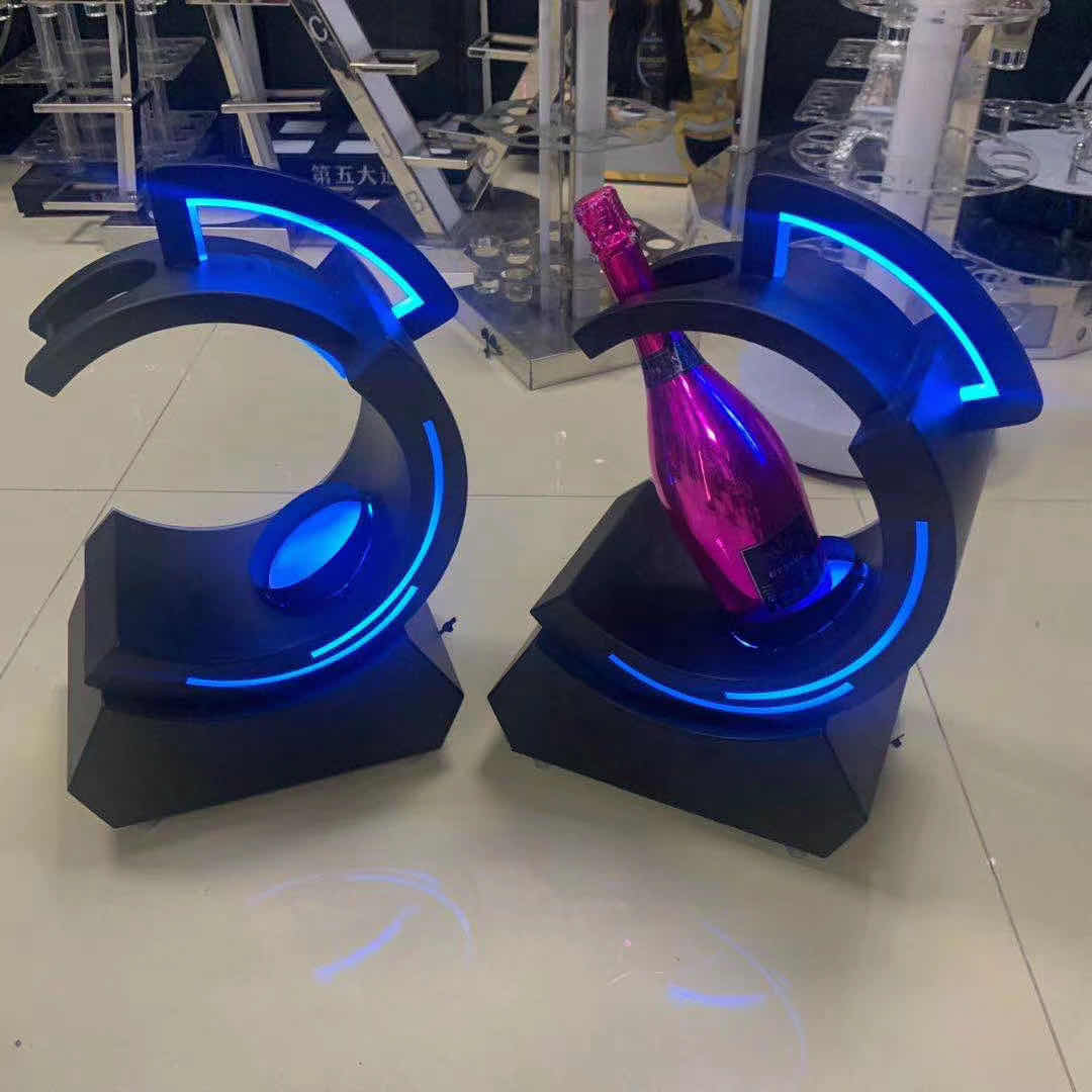 Bar KTV luminous wine set spades a wine rack laser wine rack foreign wine base LED champagne wine wine mat foreign wine bottom