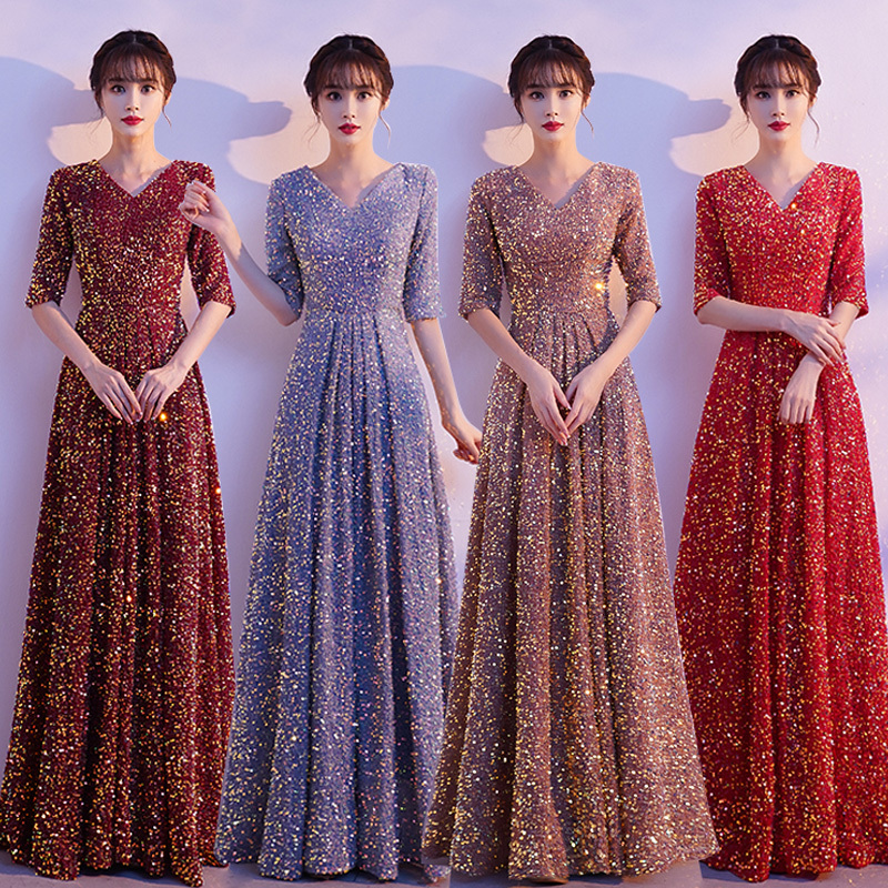 Fairy Choir Performance Costume Women's Long Dress New Modern Singing Competition Costume Performance Evening Dress Long Style Fairy Choir Performance Costume Women's Long Dress New Modern Singing Competition Costume Performance Evening Dress Long Style