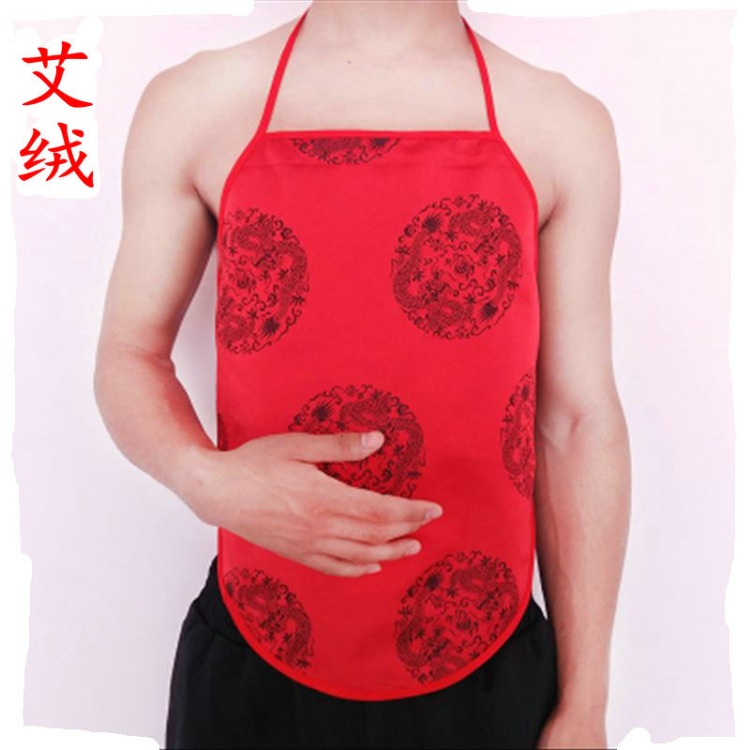 Đàn ông nhung vàng tạp dề bông ngải cứu nam đồ lót nam trung niên điều dưỡng bụng dạ dày áo ngủ nam