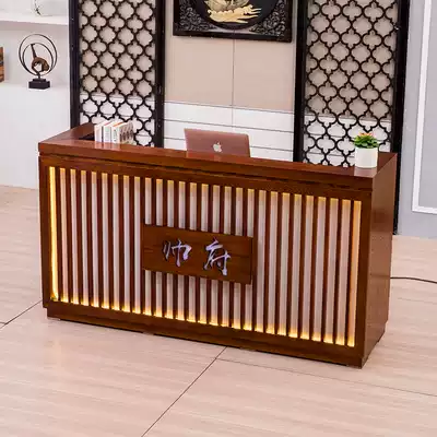 Retro new Chinese style cash register counter Beauty salon Hot pot shop front desk Clothing store Bar cash register counter Shop small