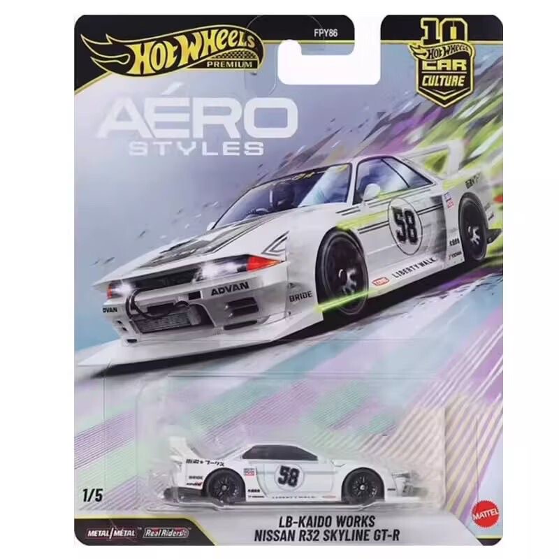 Hot Wheels Alloy Car Model Fpy86 (No. 1 Nissan Gtr32, Air-Powered, Iron Base, Rubber Tires)