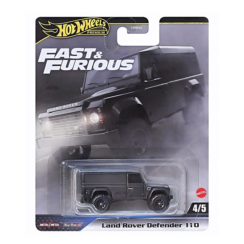 Hot Wheels Hnw46 Fast and Furious Land Rover Model Alloy Car with Metal Base and Rubber Tires