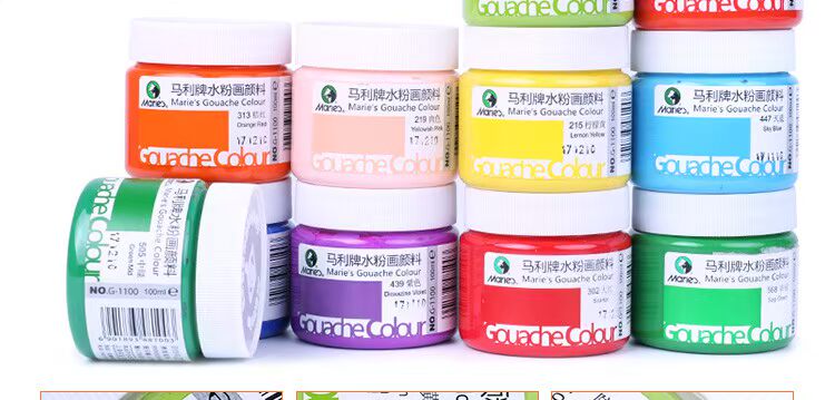 Bột màu Ruiguoguo bột màu 100ml mẫu giáo bột màu chuyên nghiệp học sinh trẻ em nghệ thuật cung cấp - Vẽ nhà cung cấp màu chì nước