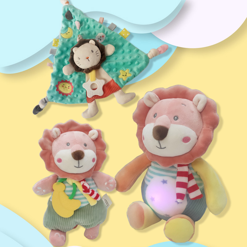 Baby pacification with sleeping doll saliva towel baby soothing towel appeasement hand occasionally able to nibble solid denture